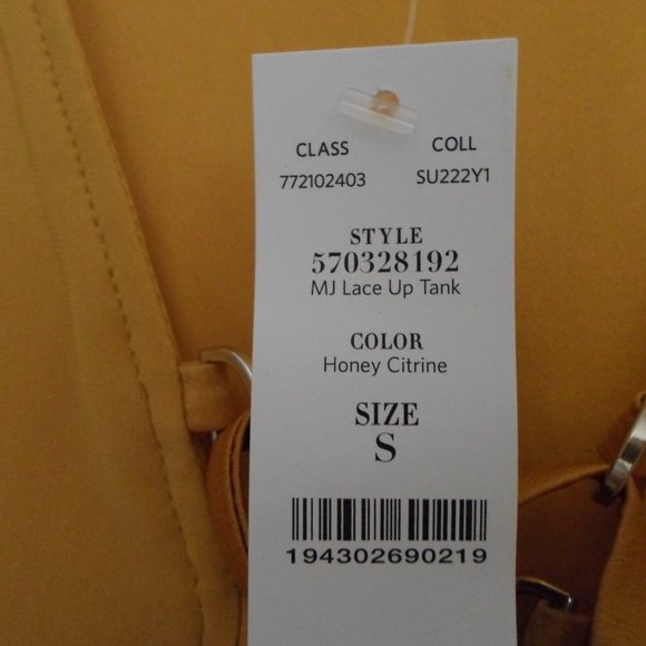 Honey Citrine - White House Black Market MJ Lace Up Tank - Picture 3 of 5